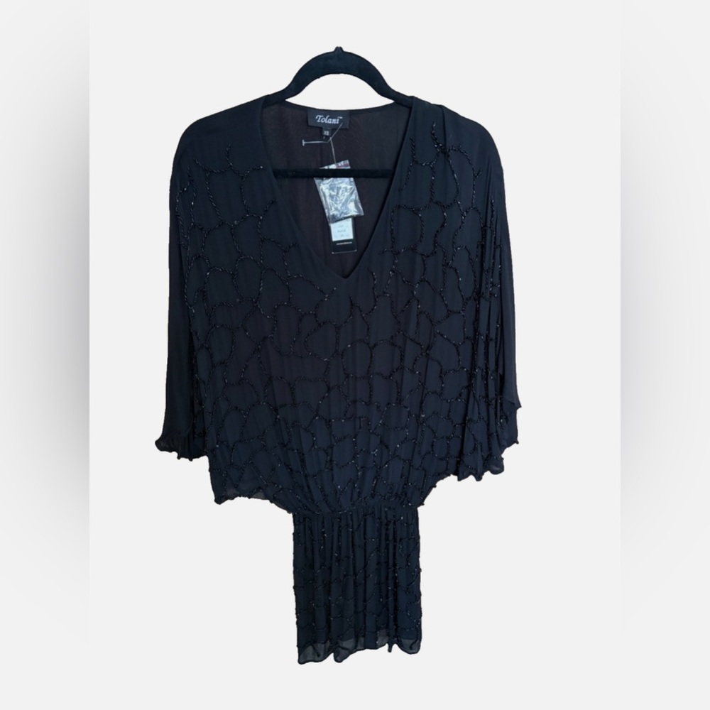 NWT Women's Tolani Embroidered Black Cover-up - Size XS